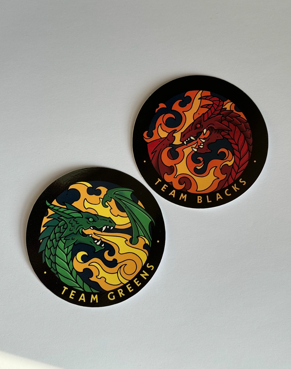 TEAM BLACKS & TEAM GREENS STICKERS